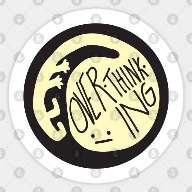 Overthinking Sticker by PaperKindness
